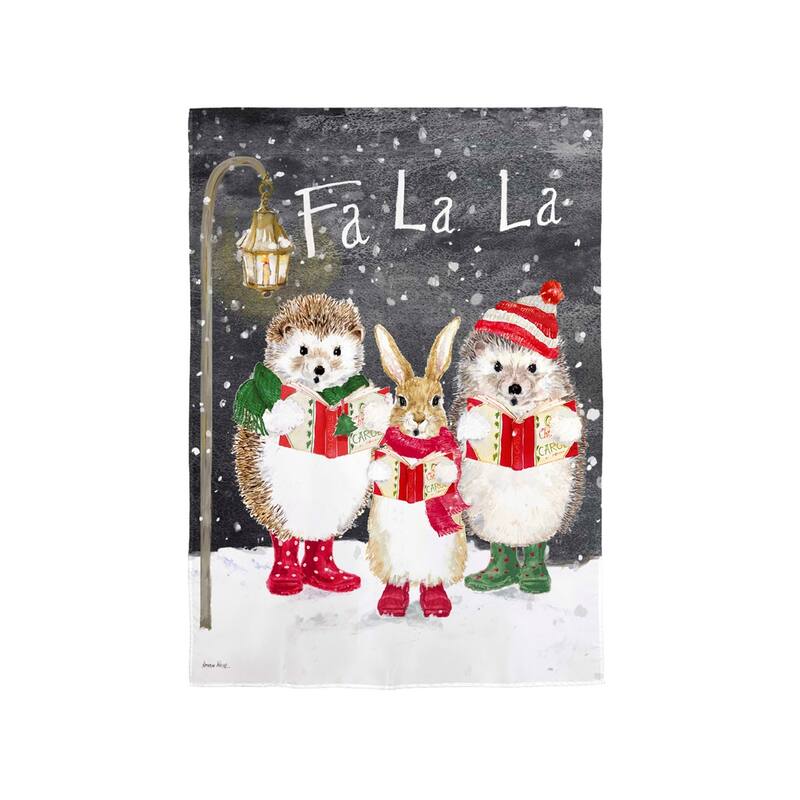 Fa La La Suede Garden Flag - Multi - Color - 12.5 in x 18 in