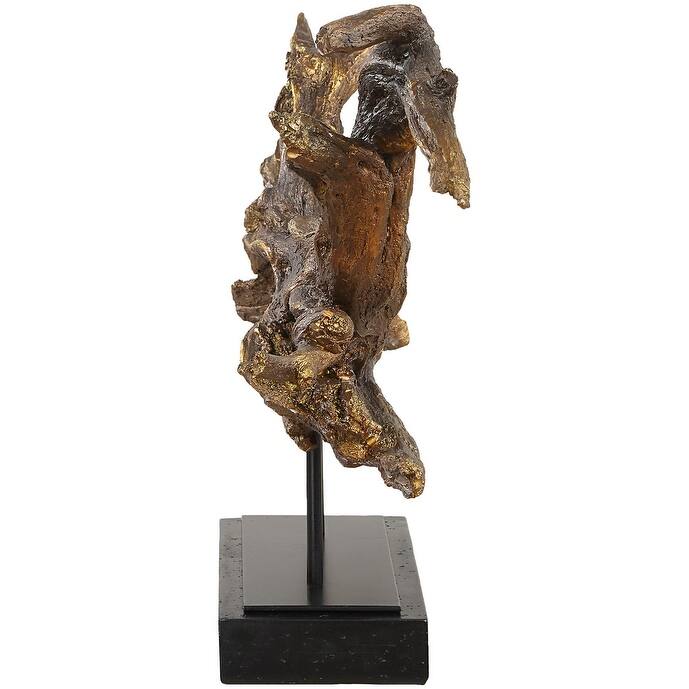 Uttermost 18221 Gilded Branch 13" Tall Metal and Polyresin Nautical