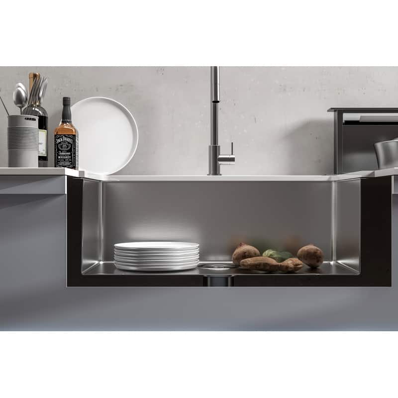 Indigo Home Stainless Steel undermount kitchen sink L23" x W18"