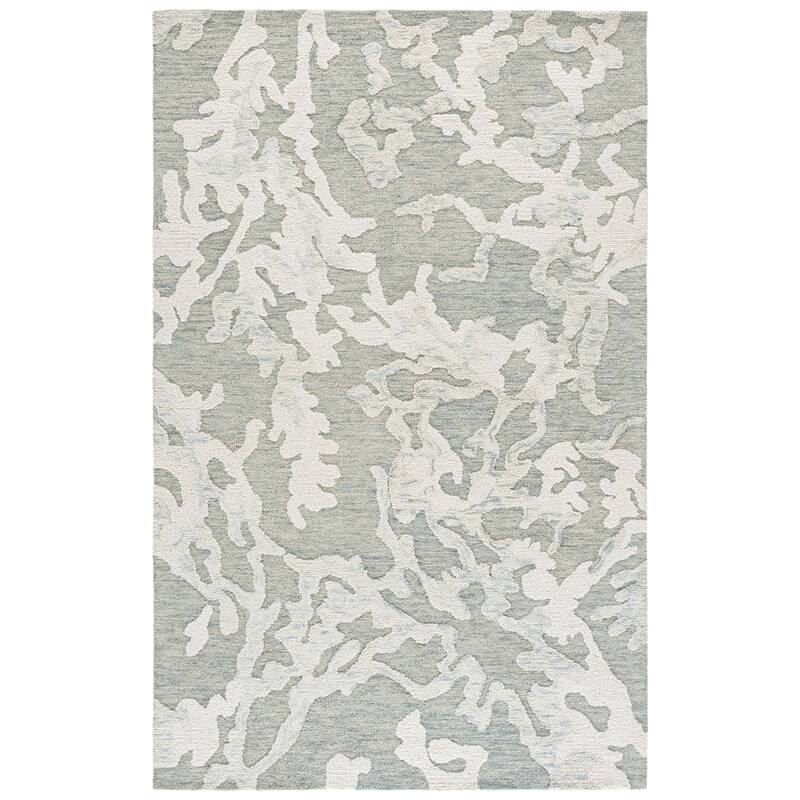 SAFAVIEH Handmade Harvest Aurianne Wool Rug - 6' x 9' - Light Grey/Ivory