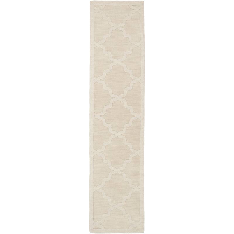 Hand-Tufted Amy Tone-on-Tone Lattice Wool Rug