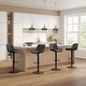 preview thumbnail 29 of 27, Art Leon Faux Leather Adjustable Swivel Barstool, Set of 4