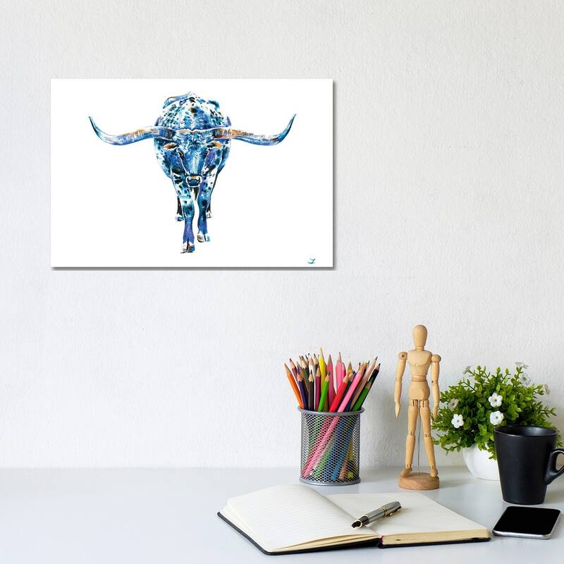 iCanvas "Texas Longhorn" by Zaira Dzhaubaeva Canvas Print - 8x12x0.75