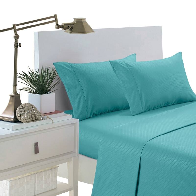 Home Sweet Home Dream Greek Key Embossed Bed Sheet Set