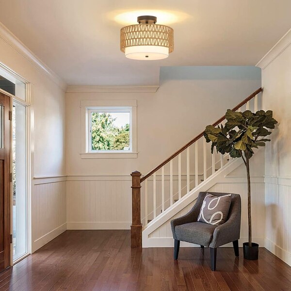 Fabric shade flush mount hotsell