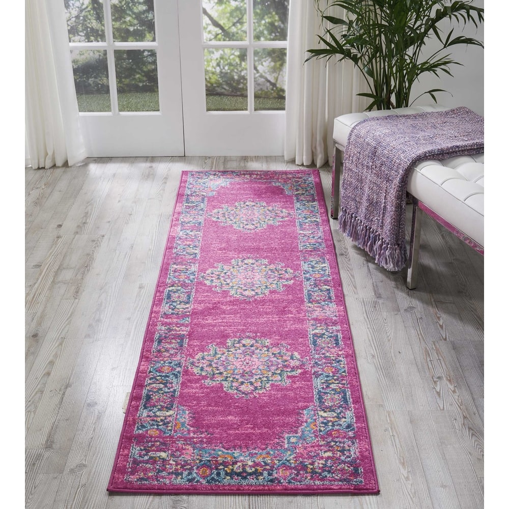 Porch & Den Dobbin Vintage Persian Medallion Farmhouse Area Rug