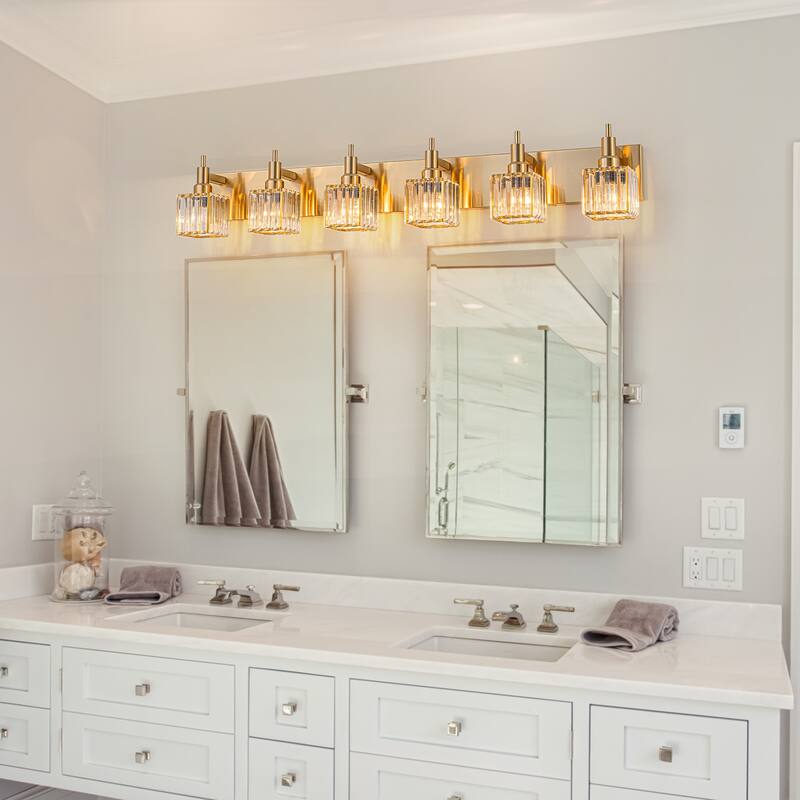 2/3/4-Light Modern Bathroom Crystal Vanity Light Wall Sconces