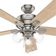 preview thumbnail 7 of 18, Hunter 52" Crestfield Ceiling Fan with 3-Light LED Light and Pull Chain - Farmhouse, Casual, Rustic