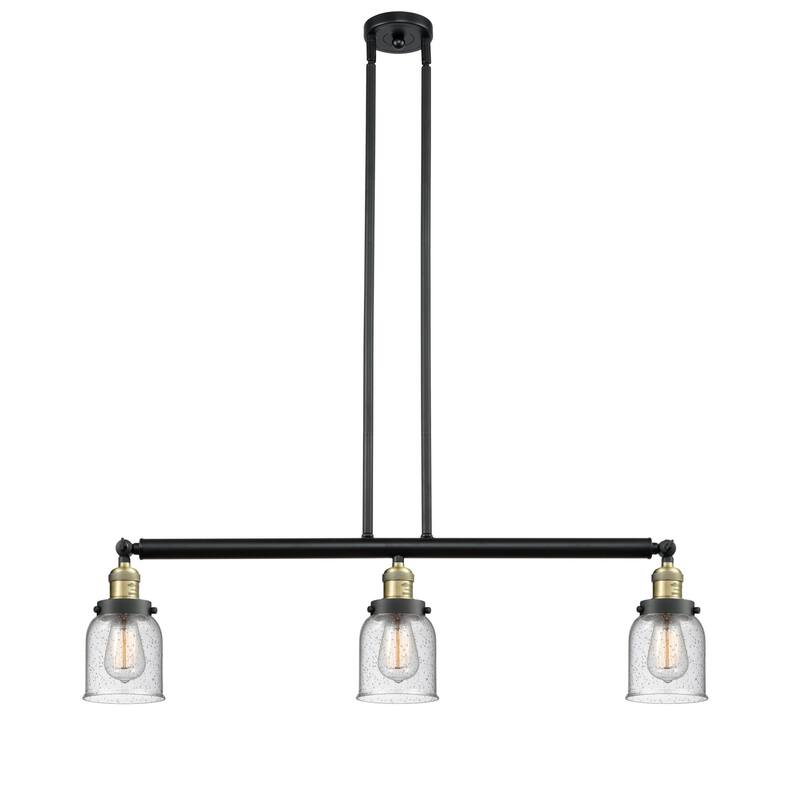 Innovations Lighting Small Bell 3 Light 38" Wide Linear Chandelier