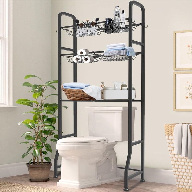 Over The Toilet Storage - 9.2"D x 24.5"W x 64.8"H