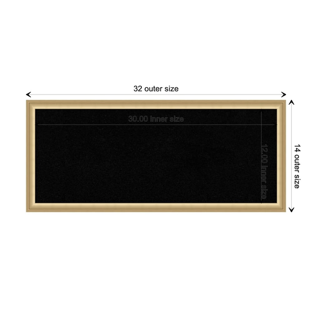 Florence Framed Black Corkboard Bulletin Board