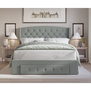 Adalric tufted panel bed deals
