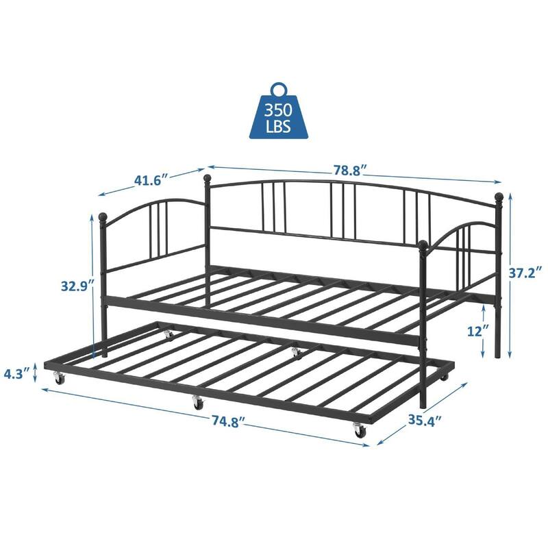 Twin Size DayBed Frame , Sofa Bed with Trundle