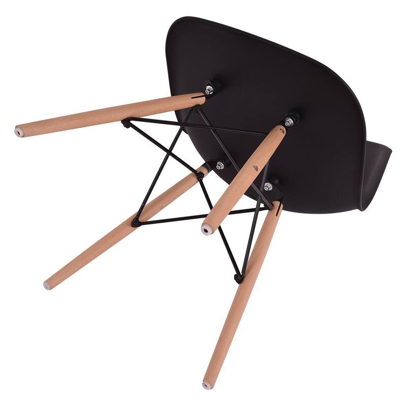 4-Piece Dining Chair Set with ABS Seat and Stylish Beech Wood Legs for Home or Office Use - 22" x 18.5" x 32" (D x W x H)