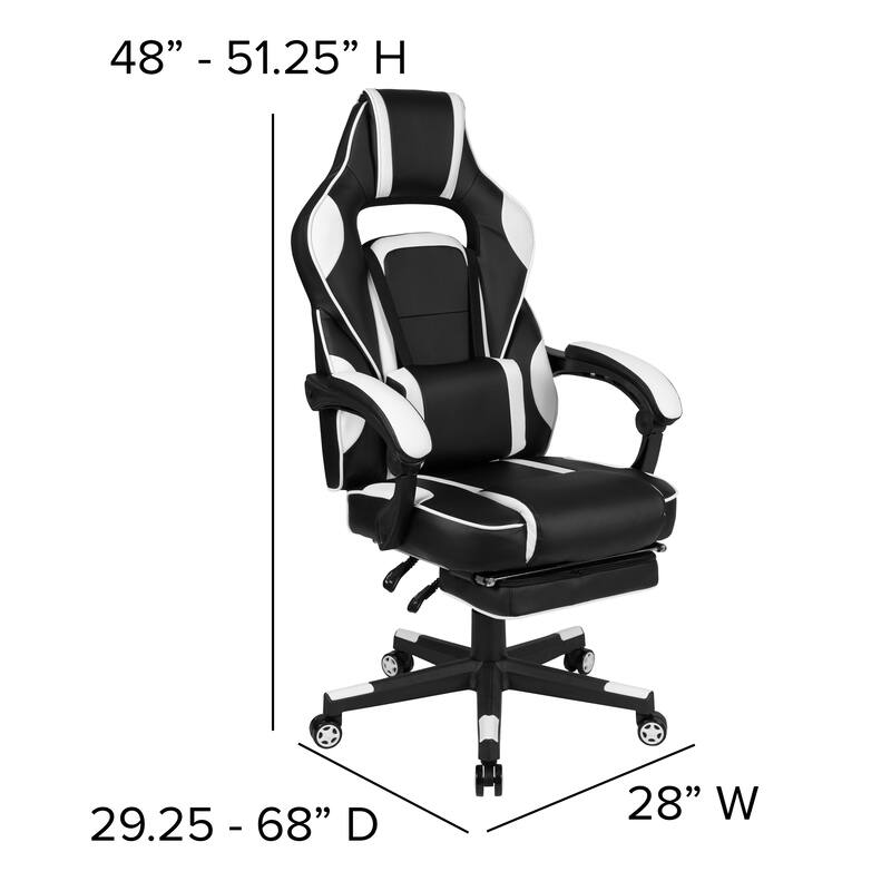 Gaming Bundle-Cup/Headphone Desk & Reclining Footrest Chair