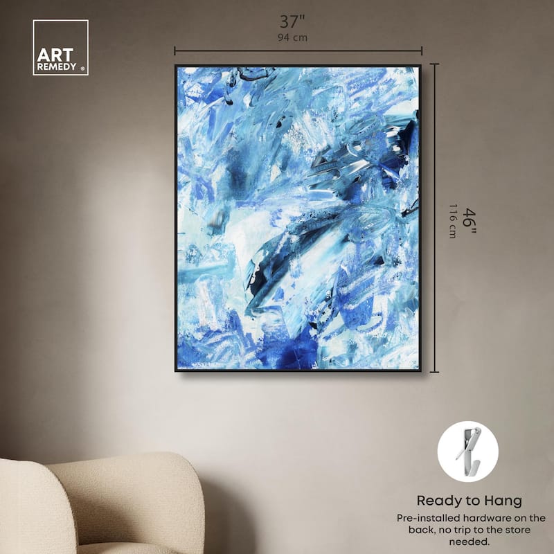 Impasto Blues Canvas by Art Remedy