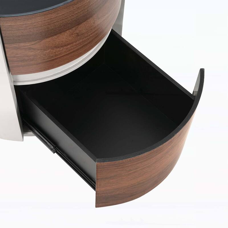 Retro Double Storage Round Side Table for Versatile Home Decor