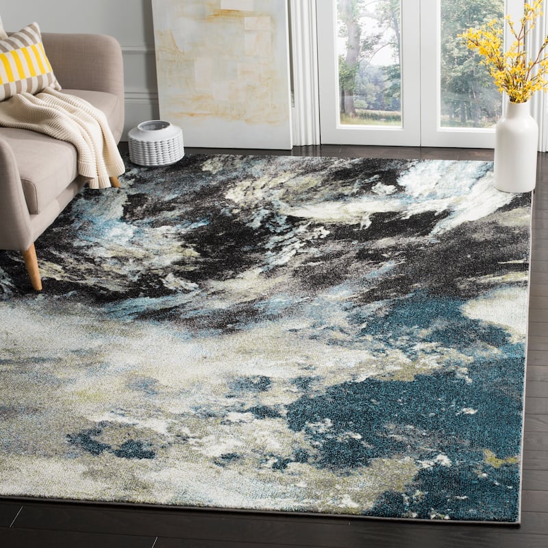 SAFAVIEH Glacier Benoîte Modern Abstract Rug - 2'7" x 5' - Blue/Multi