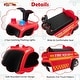 preview thumbnail 8 of 7, Kids Push Ride On Fire Truck with Ladder Bubble Maker and Headlights-Red - 34" x 11" x 19" (L x W x H)