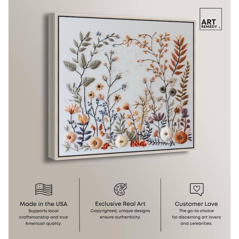 Threaded Thicket Canvas Floral by Art Remedy