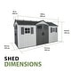 preview thumbnail 8 of 10, Lifetime Dual Entry 15 Ft x 8 Ft Shed