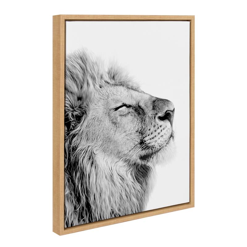 Kate and Laurel Sylvie Self Actualizing Lion Canvas by Amy Peterson - 18x24 - Plastic - Natural