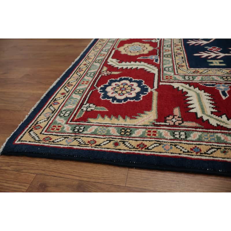 Hand Knotted Oriental 100% Wool Carpet Traditional Medallion Red Heriz (serapi) Area Rug - 9' 8'' X 7' 9''
