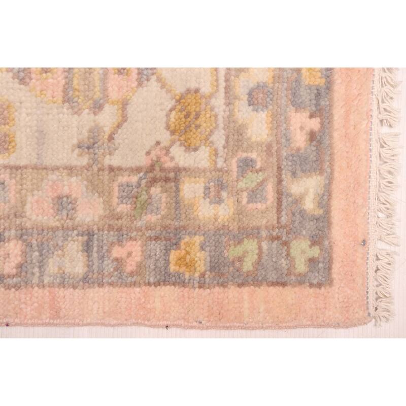 ECARPETGALLERY Hand-knotted Modern Oushak Pink Wool Rug - 10'3 x 13'9