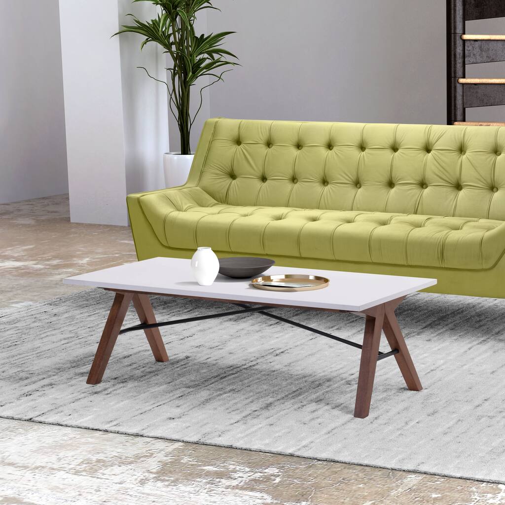 Saints Coffee Table Walnut & White - Walnut/White