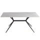 preview thumbnail 19 of 131, Elega Modern Sintered Stone Dining Table Modern Trestle Base Powder-Coated Steel Frame Kitchen Table - 47"-71"