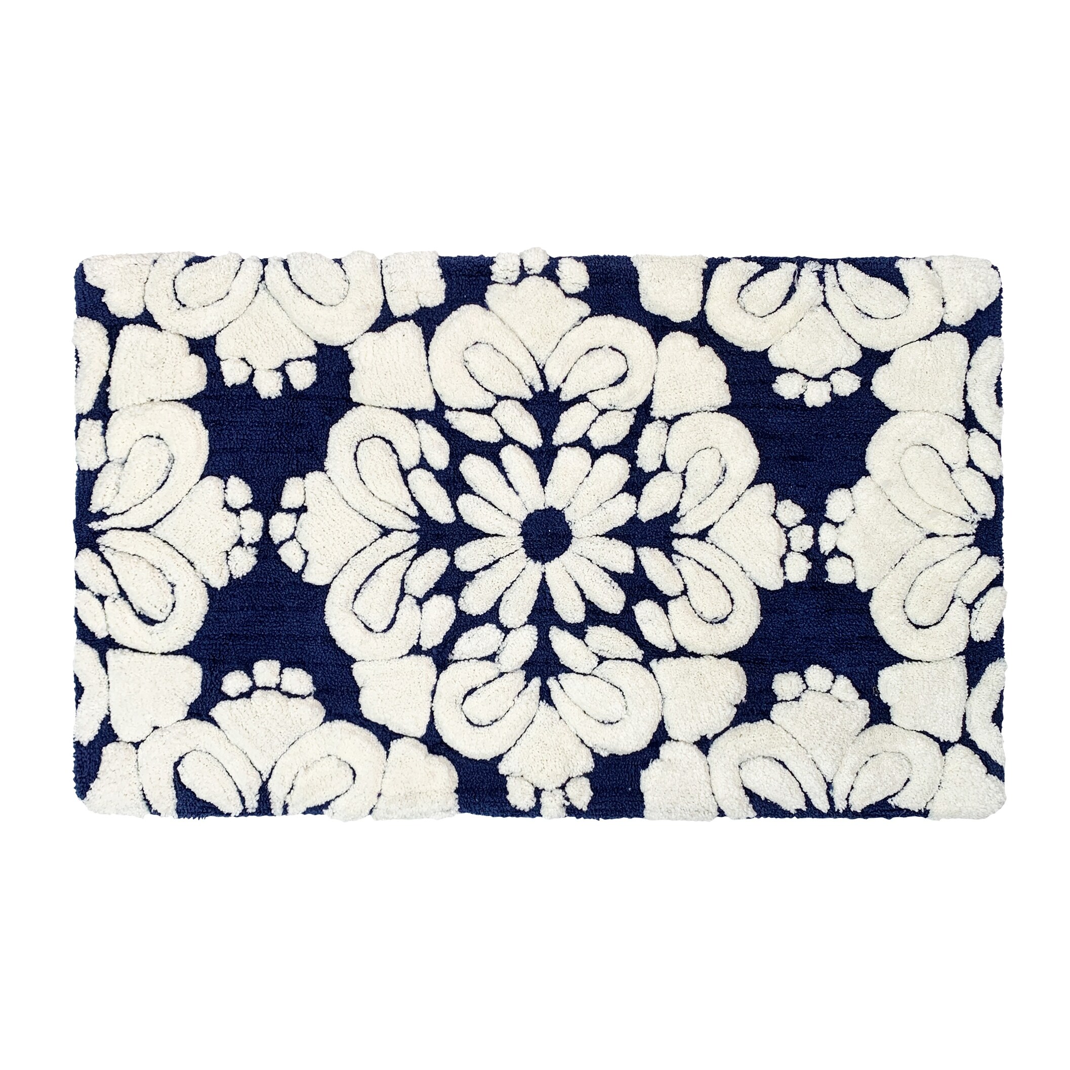 Better Trends Medallion Collection 100 Cotton Tufted Bath Mat Rug On Sale Overstock 1236