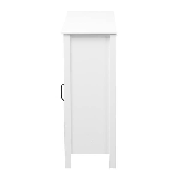 Farmhouse White Mdf Bathroom Cabinet Overstock 31827200