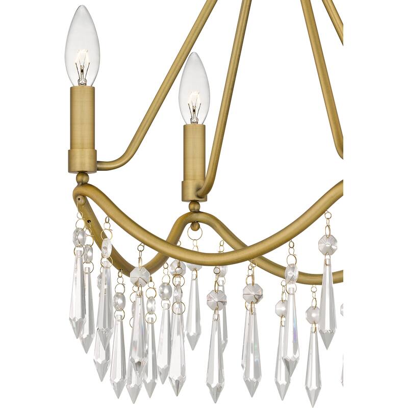 Airedale 4-Light Aged Brass Semi-Flush Mount Light