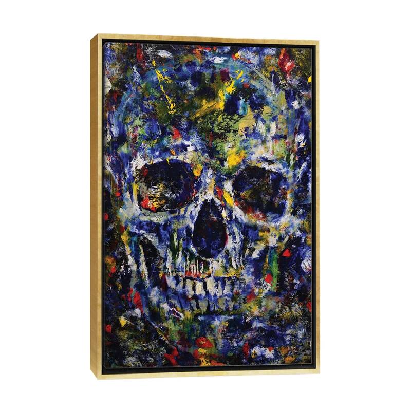 iCanvas "Skull Abstract" by Michael Creese Framed - Gold - 40x26
