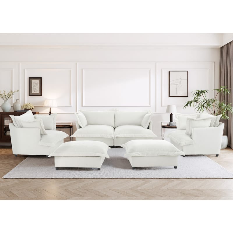 Cloud Chenille Upholstered Modular Sectional Sofa