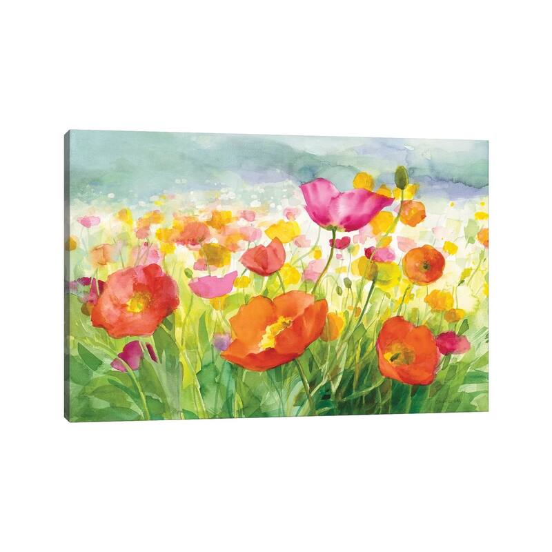 iCanvas "Meadow Poppies" by Danhui Nai Canvas Print