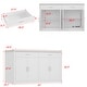 preview thumbnail 18 of 40, Kitchen Island with Storage Cabinet, White Kitchen Island Table with Drawers & Shelves Pantry