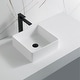 preview thumbnail 8 of 7, Karran Quattro Vibrant Matte White Acrylic 15 in. Square Bathroom Vessel Sink