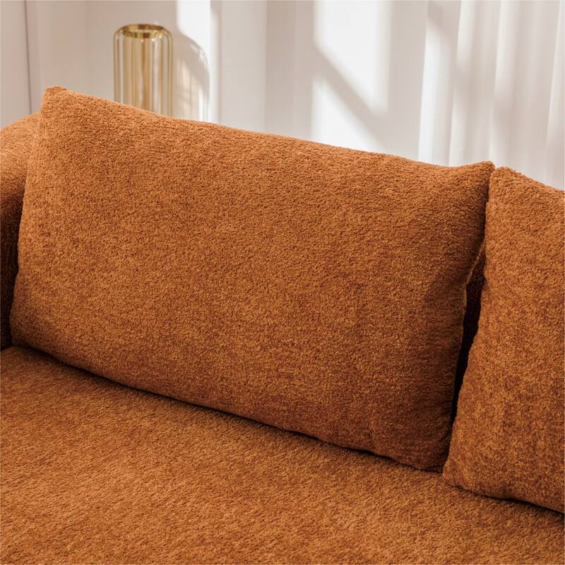 71.2"W 2-in-1 Foldable Pull Out Loveseat Sofa Bed Equipped with Armrest & Backrest Pillows