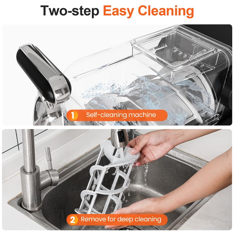 Single-Tank Slushie Maker with Rapid Chill, Self-Cleaning, 5 Drink Modes