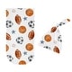 preview thumbnail 2 of 4, Sweet Jojo Designs Sports Theme Boy Baby Cocoon and Beanie Hat Sleep Sack 2pc Set Watercolor Soccer Football Baseball Basketball