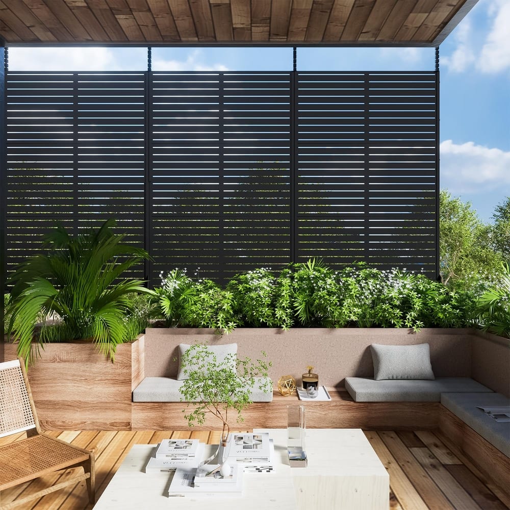 6 ft. H x 4 ft. Metal Privacy Screen Free Standing - 72*47