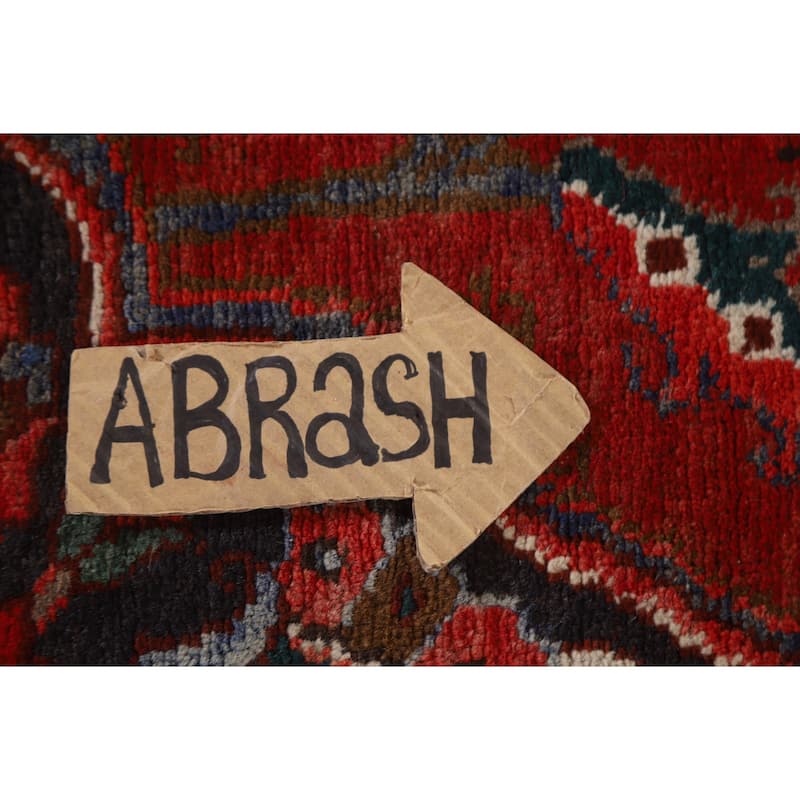 Hand Knotted Oriental 100% Wool Carpet Traditional Floral Red Heriz Area Rug - 13' 8'' X 9' 9''