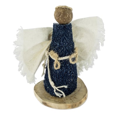 Novica Handmade Night Angel Natural Fiber Statuette