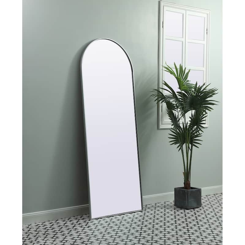 Indigo Home Metal Frame Arch Full Length Mirror 28x74 Inch