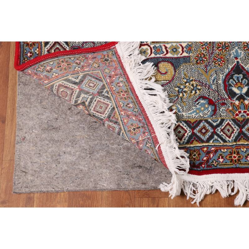 Floral Red Kashan Turkish Rug Machine-Made Oriental Carpet - 9'7" x 13'1"