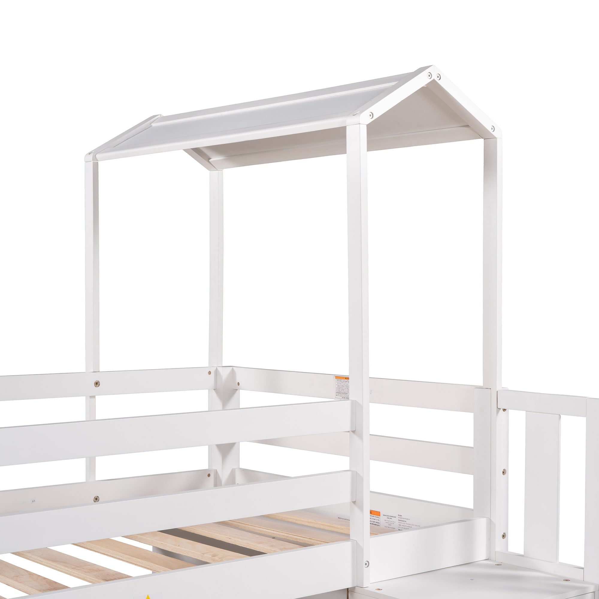 Twin over Full House Roof Bunk Bed-image