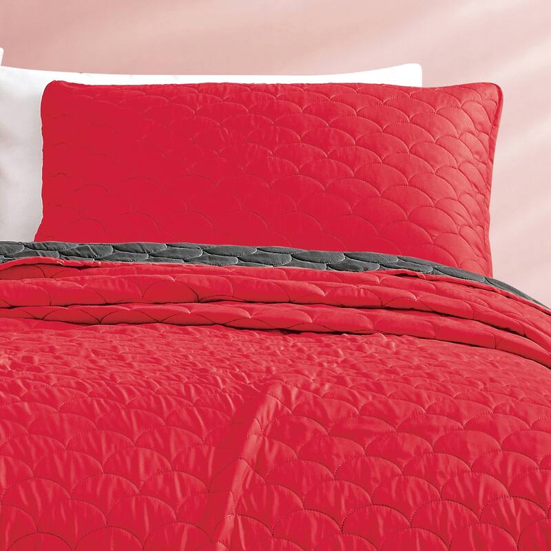 Shatex Serwa 3 piece Lightweight Bedspread set,Oversized Reversible Quilt set,Bedding Comforter Set
