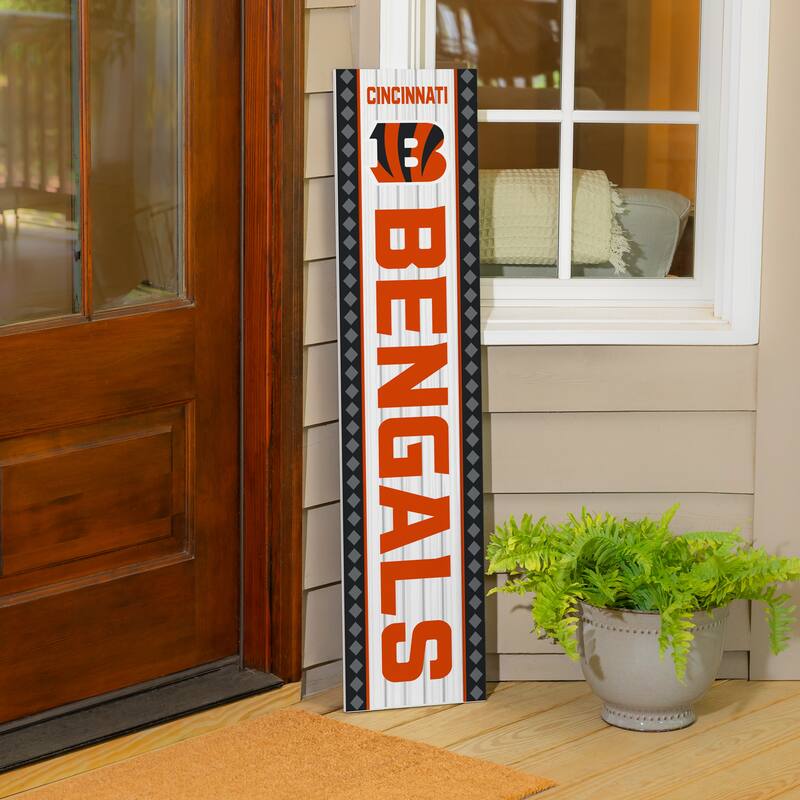 47" Double Sided Seasonal Porch Leaner, Cincinnati Bengals - 47" x 11.25"