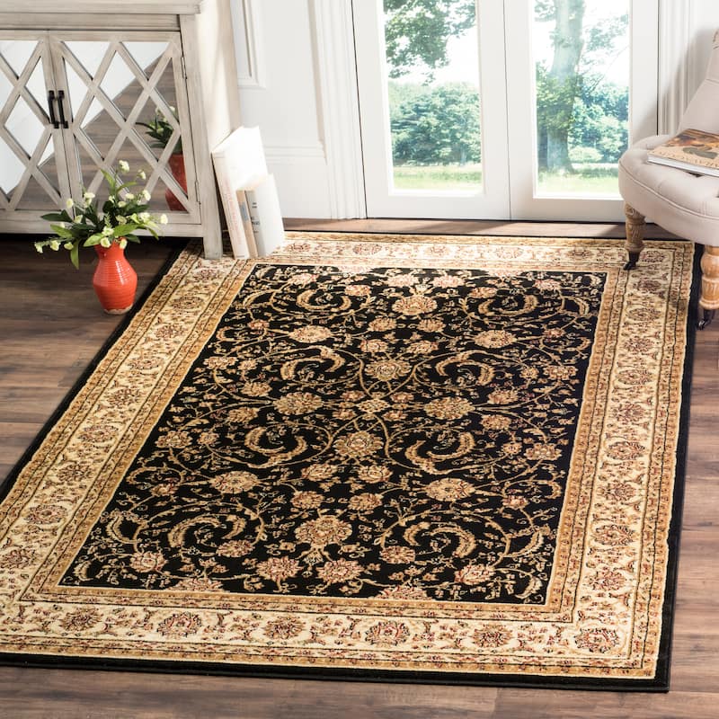 SAFAVIEH Lyndhurst Verdell Traditional Oriental Rug - 6' x 9' - Black/Ivory